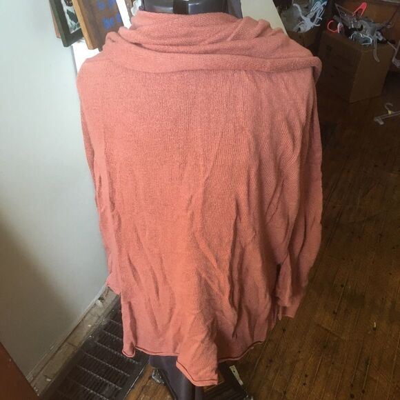 Leith dusty rose drape front cardigan with pockets - Picture 2 of 4